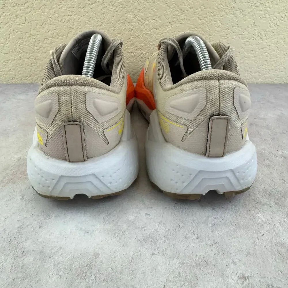 Brooks Caldera 7 Shoes Mens Size 10.5 Beige Trail Running DNA Loft Beige/ Orange